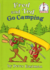 Fred and Ted go camping illustration