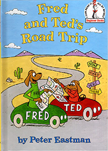 Fred and Ted go camping illustration