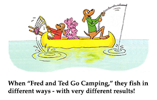 Fred and Ted Go Camping illustration